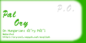 pal ory business card